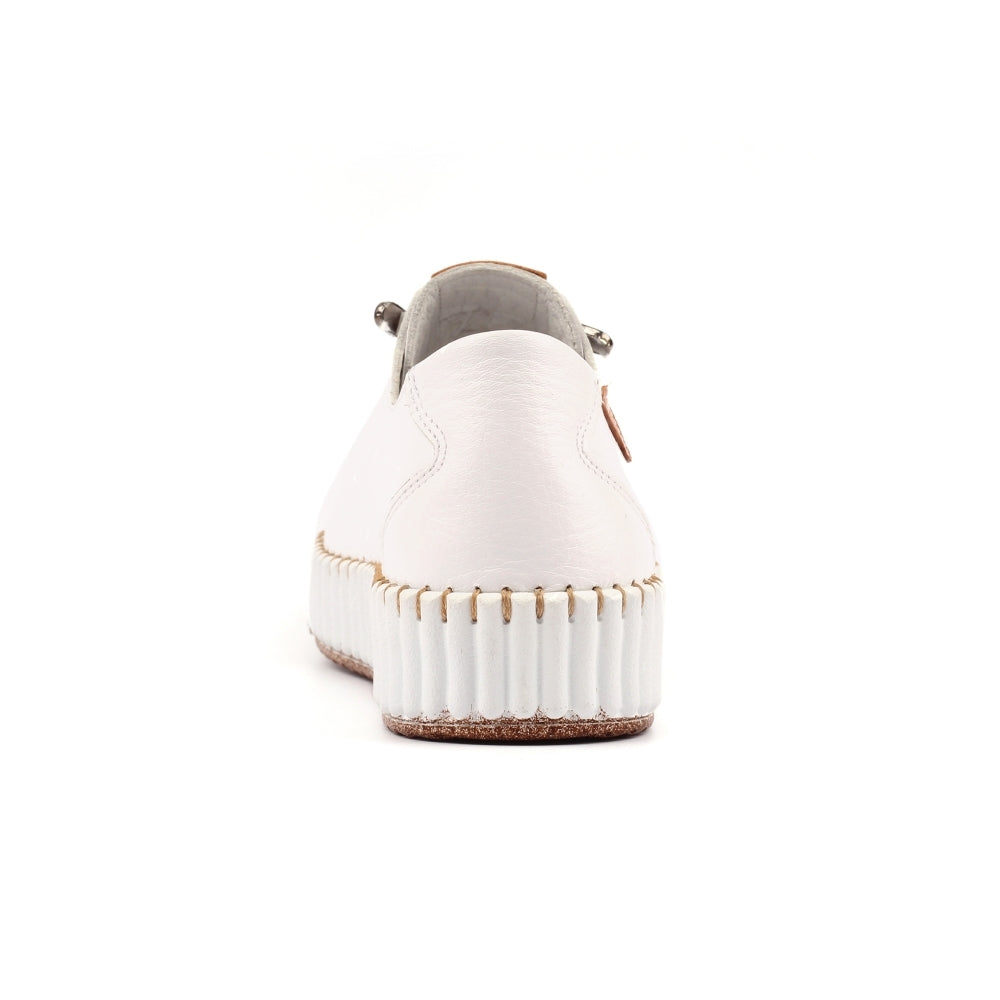 Lunar Faith leather plimsole WHITE