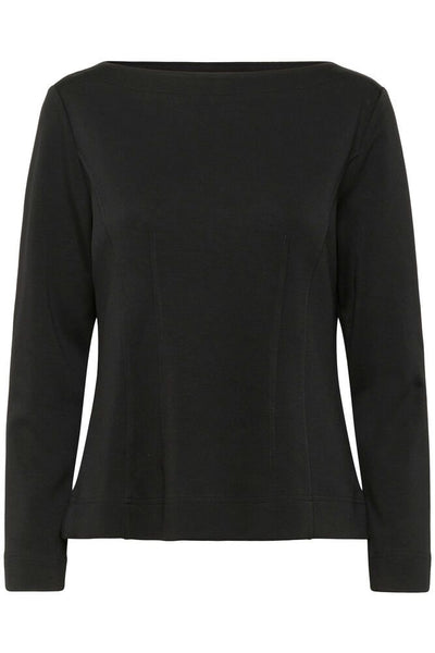 Soaked in Luxury SLMarigold Black Blouse