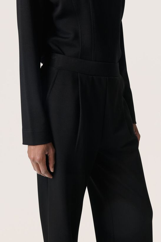 Soaked in Luxury SLMarigold Black Pants