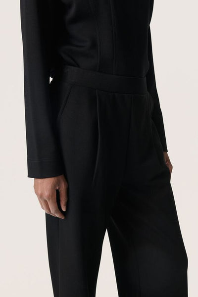 Soaked in Luxury SLMarigold Black Pants