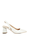 Betsy Pointed Toe Sling Back White