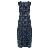ALQUEMA Long Estrella Dress + Collare Coat Navy Rose