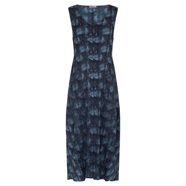 ALQUEMA Long Estrella Dress + Collare Coat Navy Rose