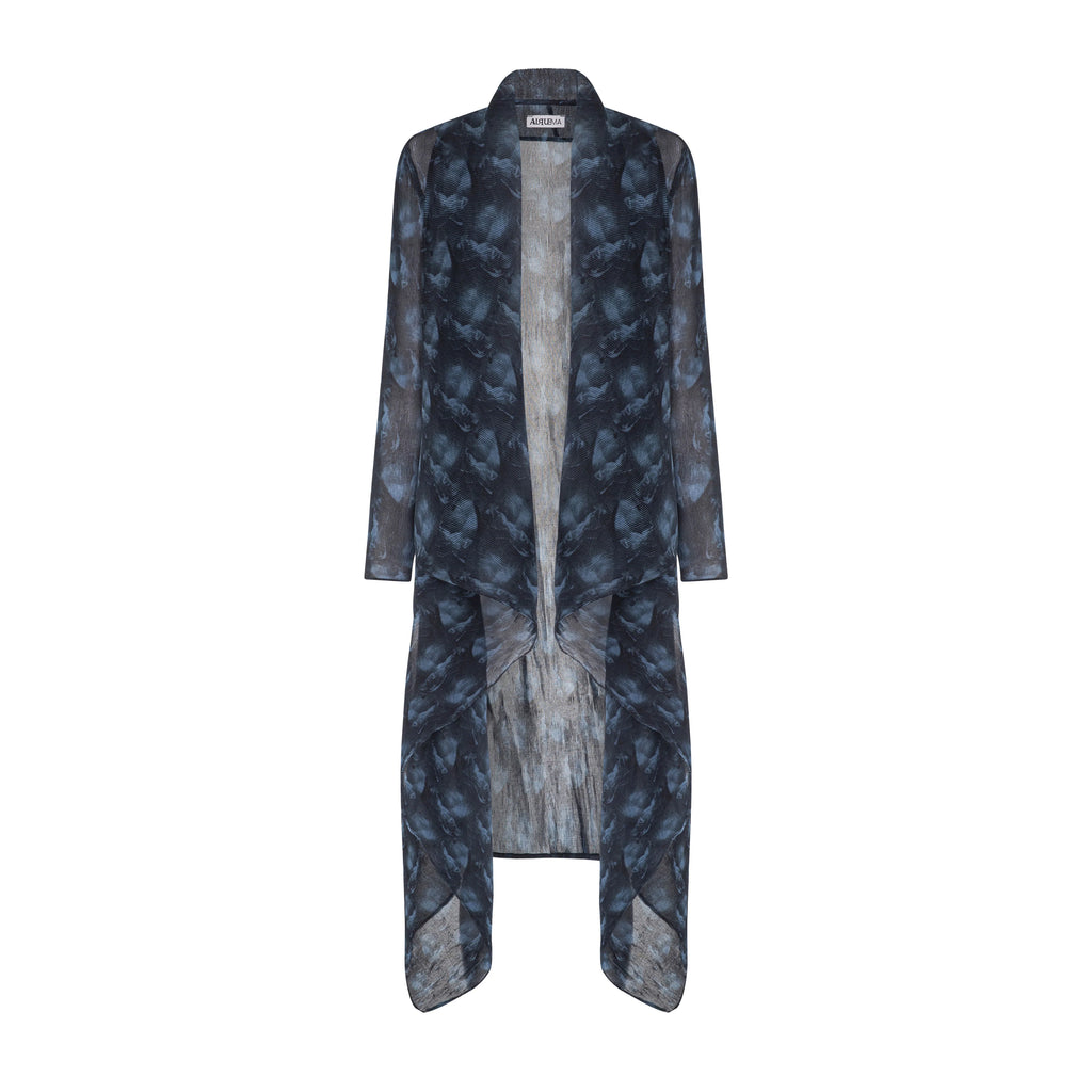 ALQUEMA Long Estrella Dress + Collare Coat Navy Rose