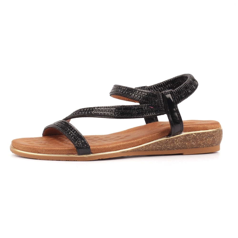 Lunar Jazmine Wide fit Sandal BLACK