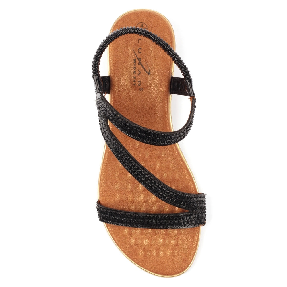 Lunar Jazmine Wide fit Sandal BLACK