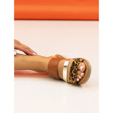 Lunar Kos velcro sandal Camel