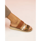 Lunar Kos velcro sandal Camel