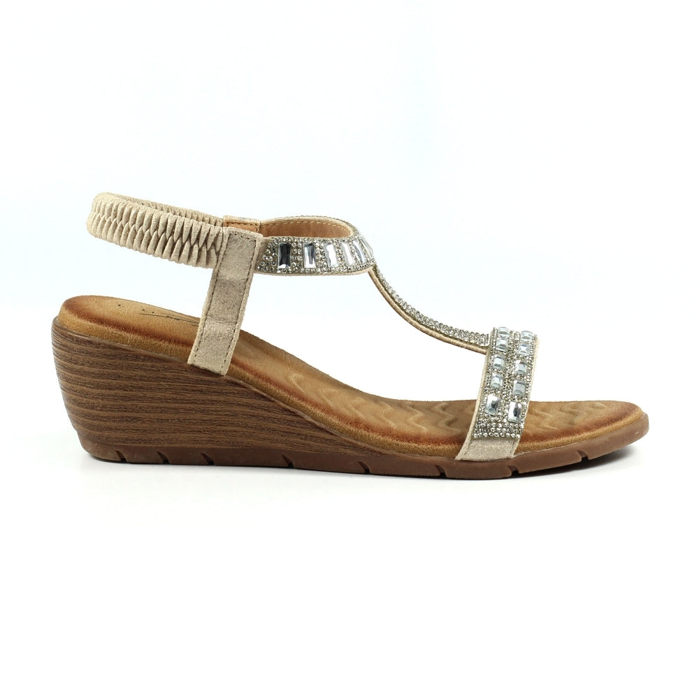 Lunar Macie wedge sandal silver