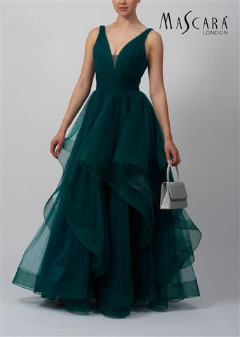 MC11207 TIERED V BACK TULLE