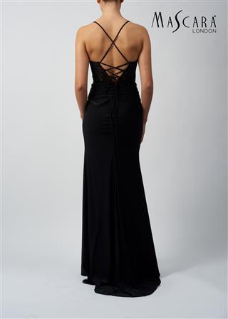 MC11324 PLEATED EMB JERSEY BLACK