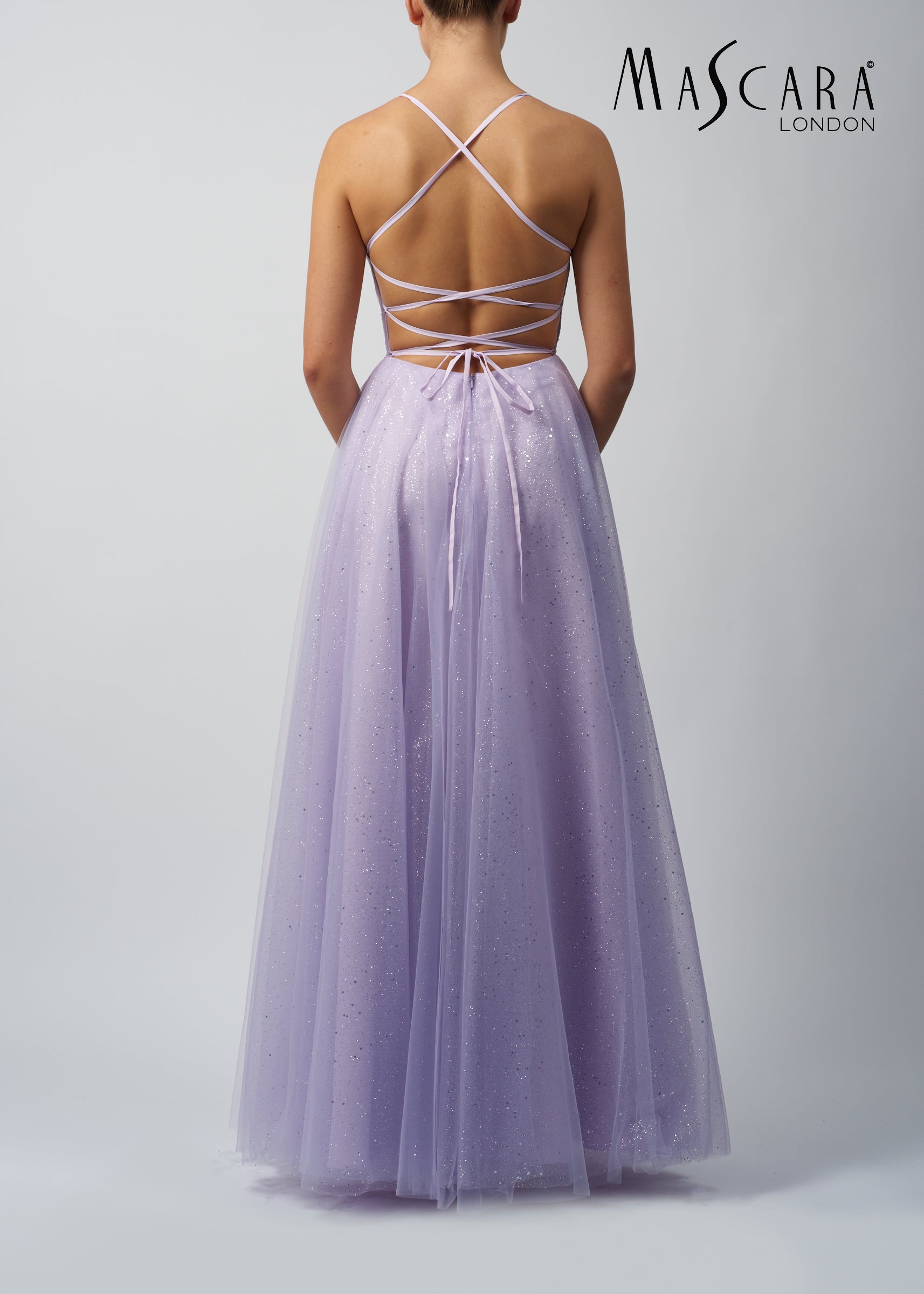 MASCARA MC122045 Tie Back tulle Lavender