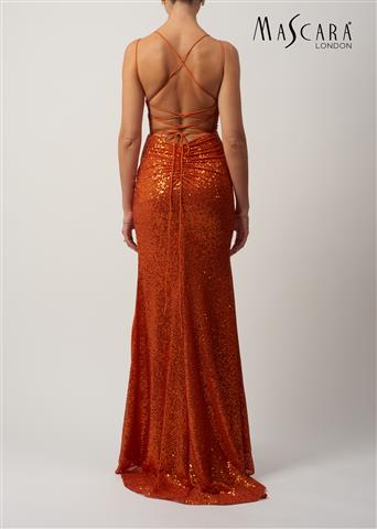 Mascara MC1825023 Orange sequin dress