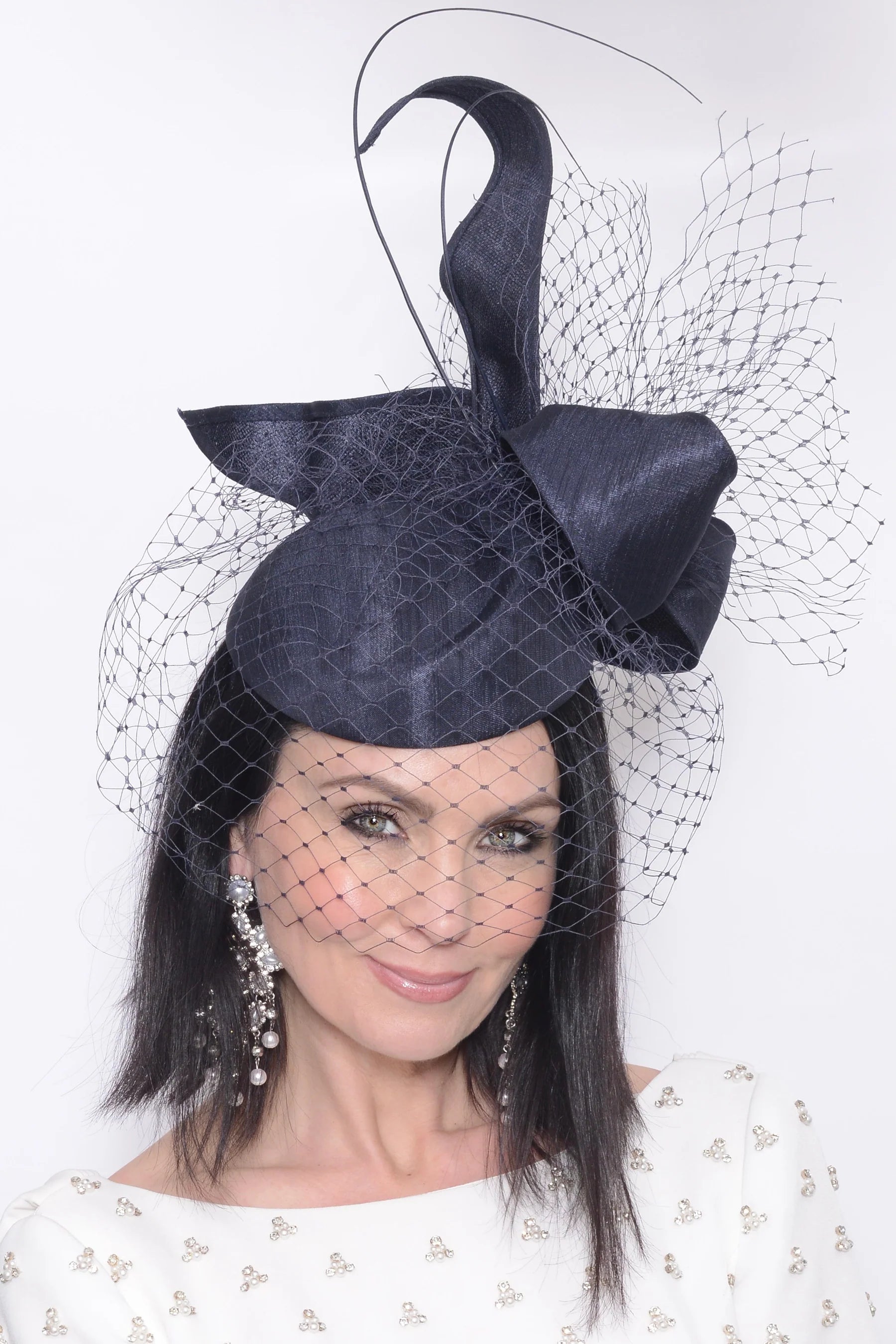 Nigel Rayment Pill Box Hat 23071 Navy