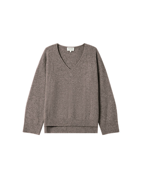 Grace & Mila Salvador   Taupe 3/4 sleeve jumper