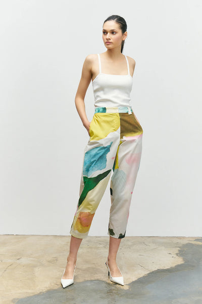 BIZE Printed Cropped Trouser