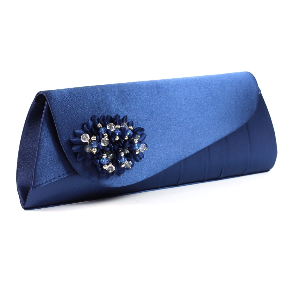 Lunar Sabrina corsage handbag Navy