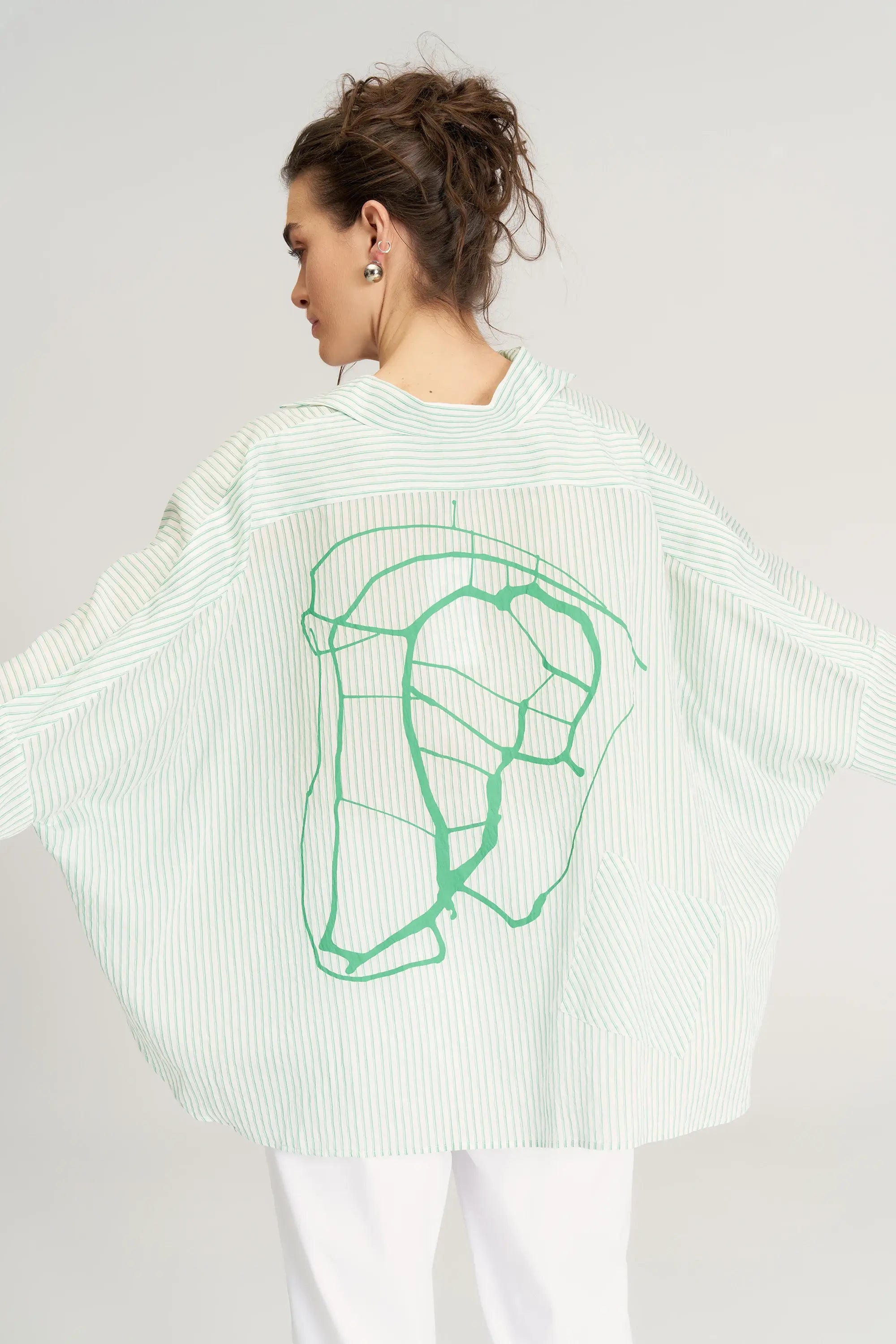 BIZE Striped Oversize Shirt