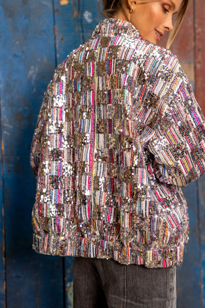 Gold and Silver Candice Sequin Jacket