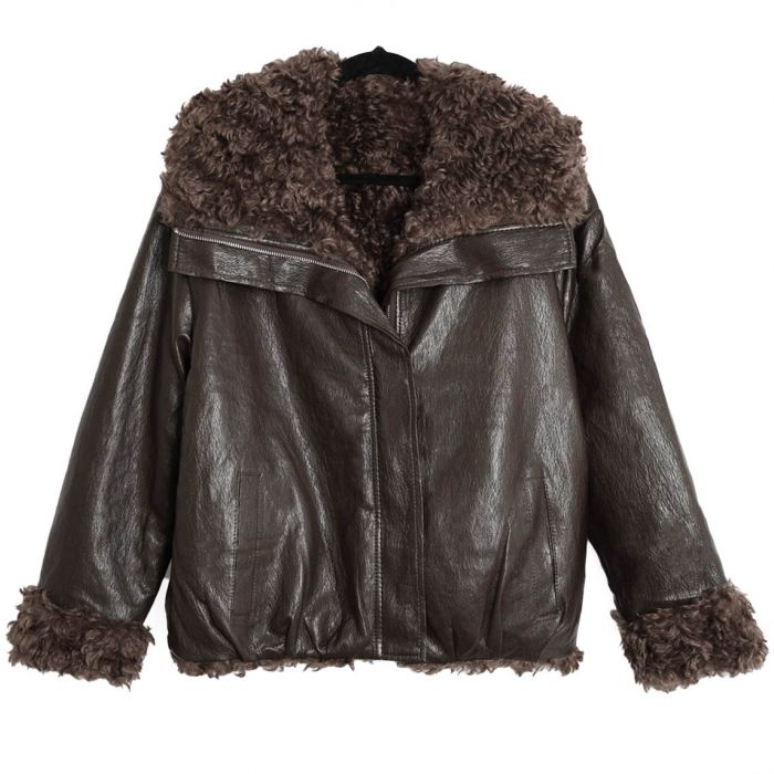 Peach vintage teddy jacket