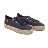 ADA WOMEN'S NAVY CANVAS LACE-UP ESPADRILLES