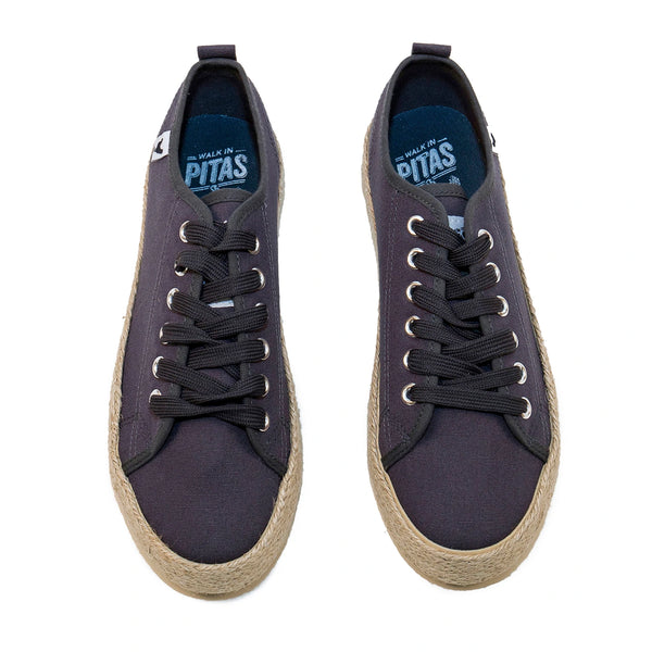 ADA WOMEN'S NAVY CANVAS LACE-UP ESPADRILLES