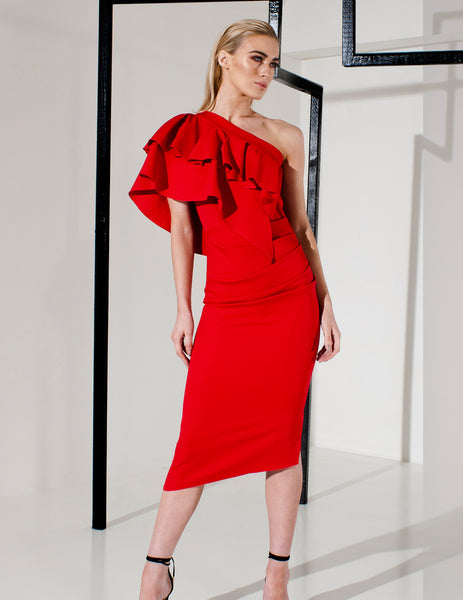 Kevan Jon Lotus Knee dress