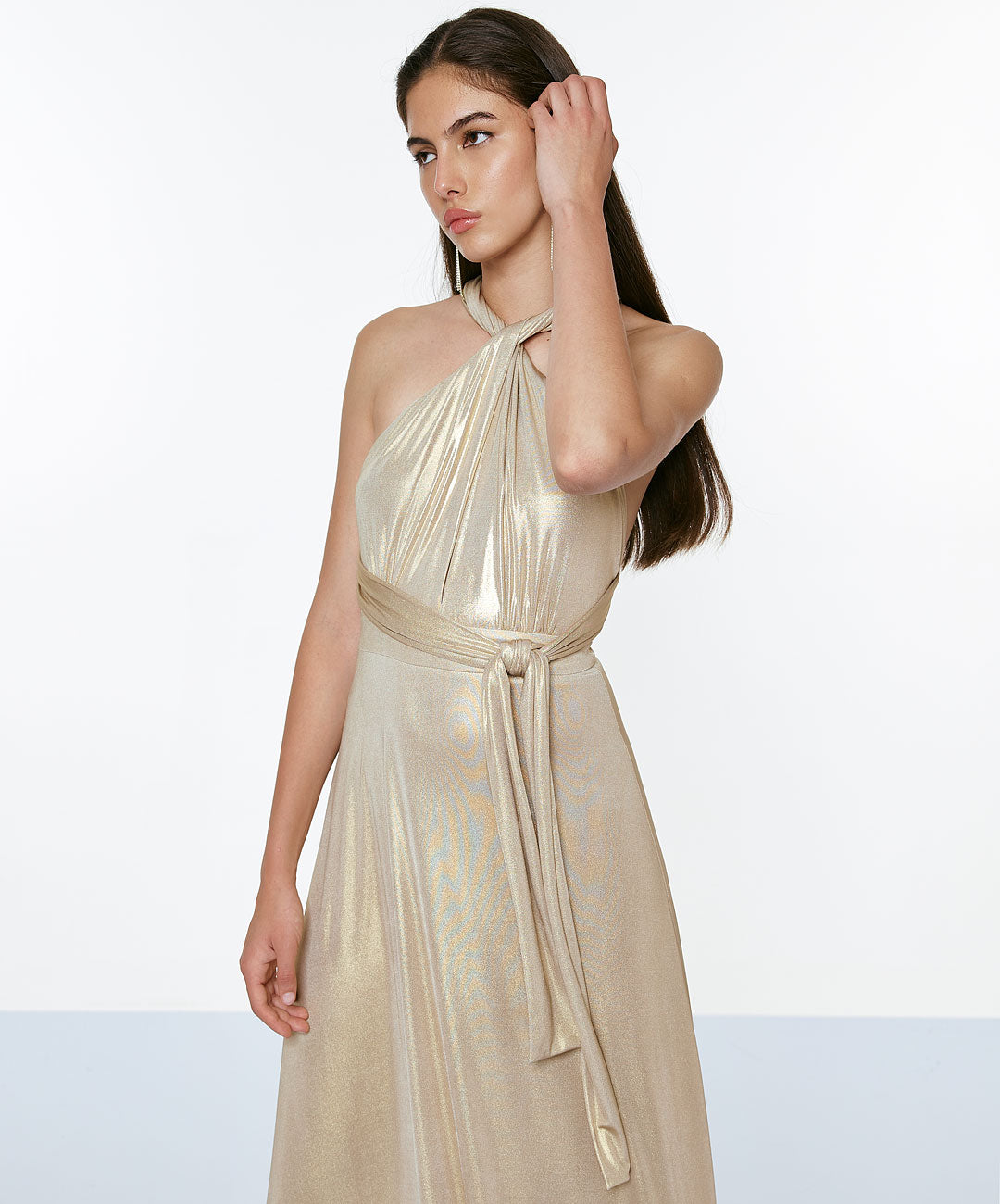 ACCESS 3306 long gold dress