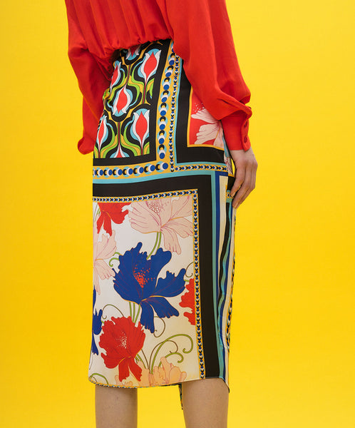 Access Fashion 6002 Cross Over Printed skirt