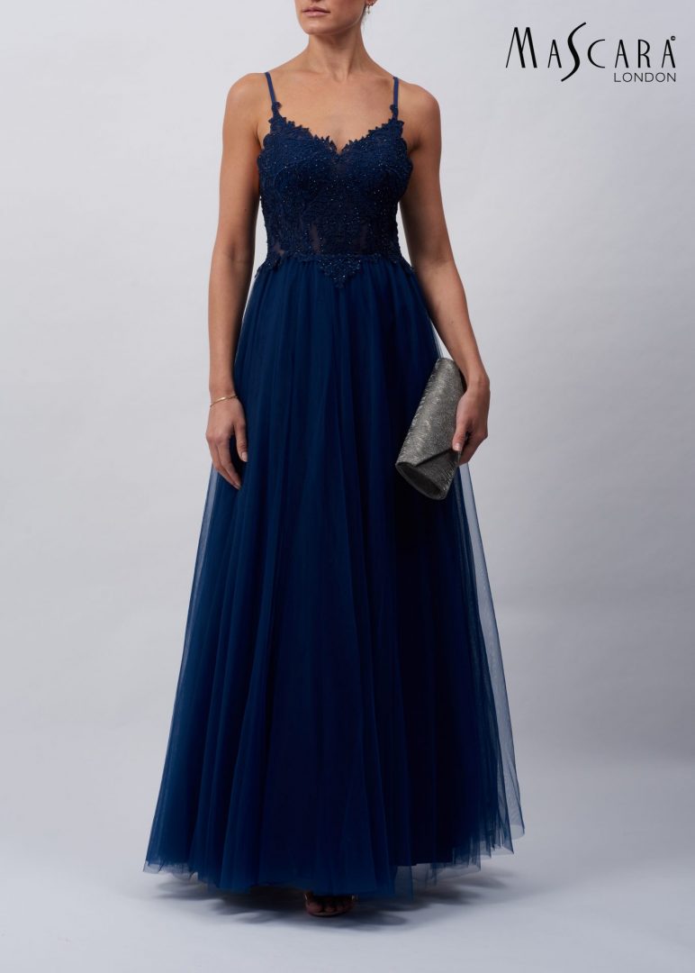Mascara MC18015 Lace and Tulle dress Navy