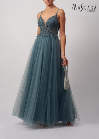 MASCARA MC18104 LACE BODICE WITH TULLE SKIRT