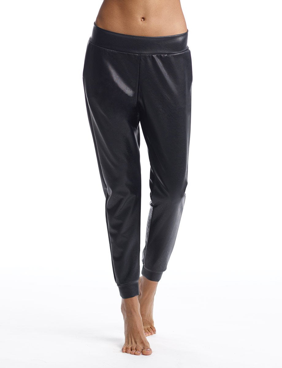 FAUX LEATHER JOGGER