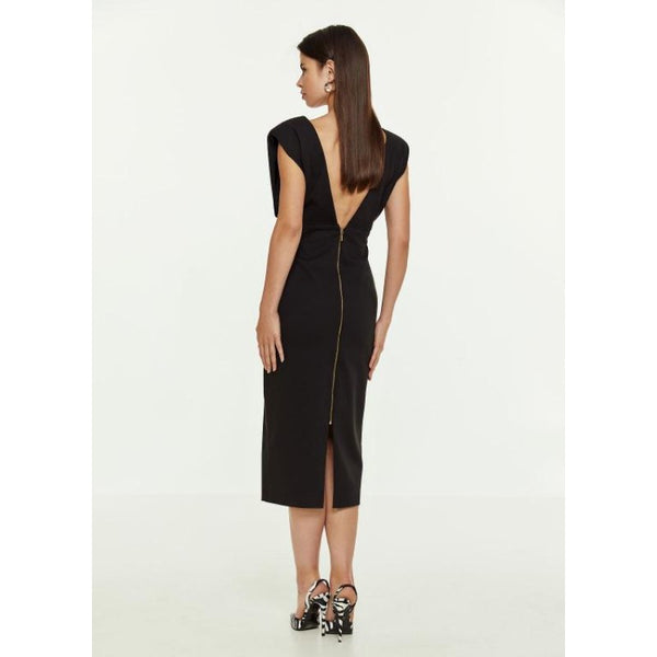 ACCESS FASHION SALE W2-3349 PENCIL V NECK DRESS