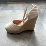 Closed toe high wedge