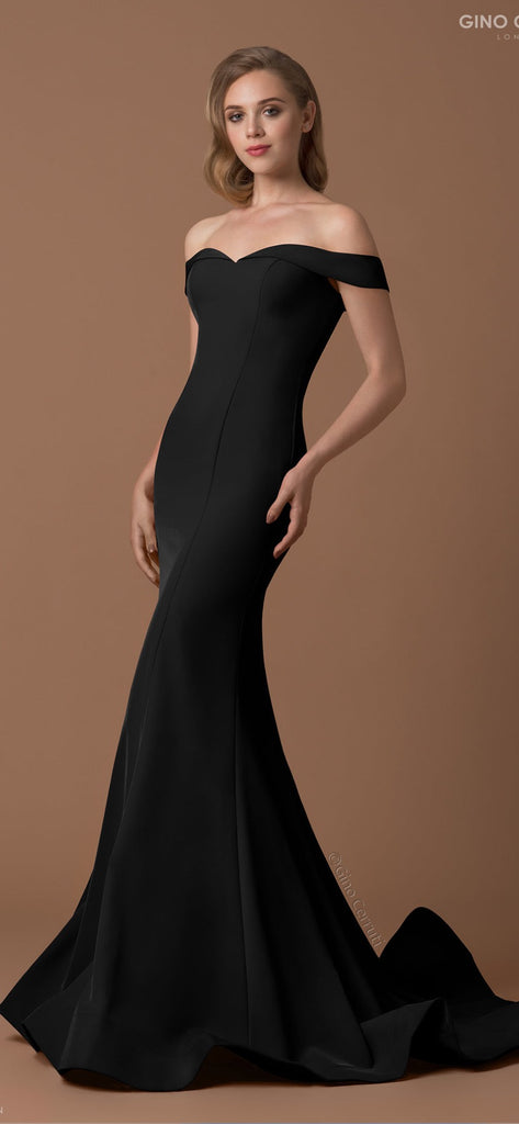 Gino Cerruti 1539 Off The shoulder Dress Black