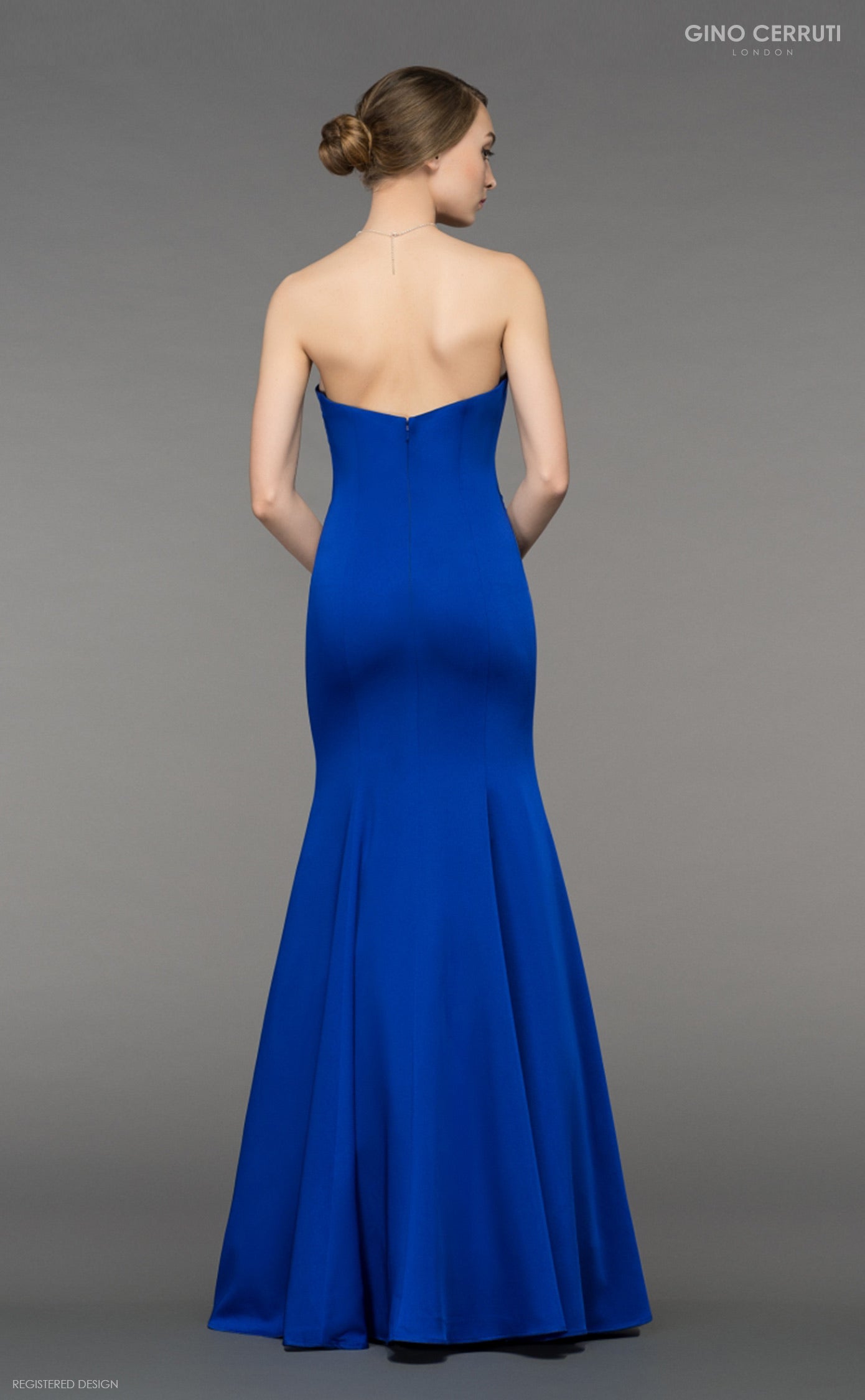 Gino Cerruti 2781D Strapless Dress Royal Blue