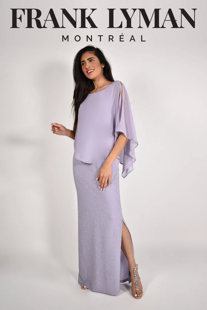 FRANK LYMAN 179257 LIGHT LAVENDER KNIT DRESS