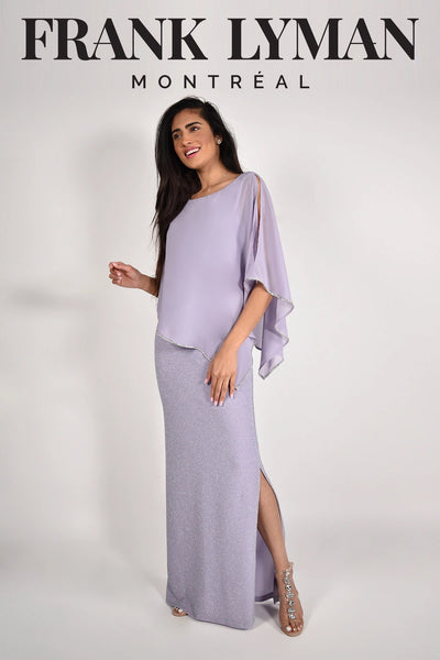 FRANK LYMAN 179257 LIGHT LAVENDER KNIT DRESS