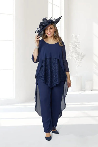 Plus size evening trouser suits best sale