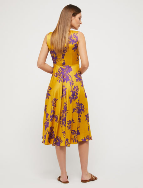 Penny Black Floral satin midi dress Lettura