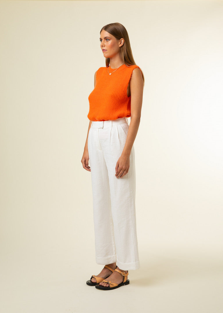 FRNCH Palmier trouser white