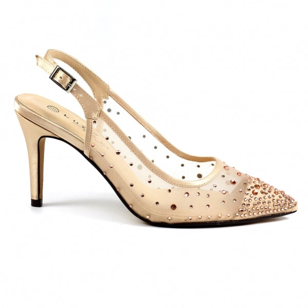 Lunar Arabella slingback shoe champagne
