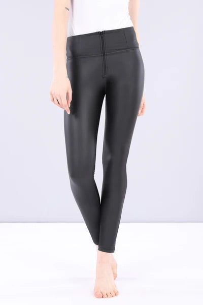 Freddy High waist faux Leather Black