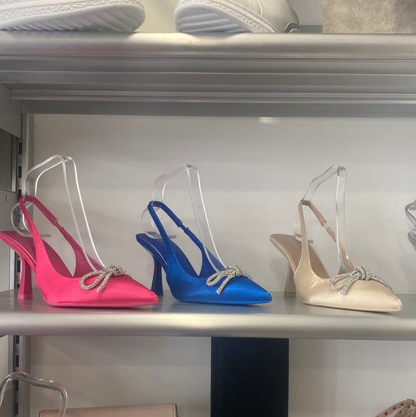 Sparkle Bow Sling Backs