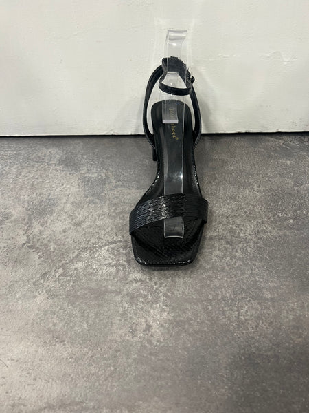 Ideal prom ankle strap prom shoe black