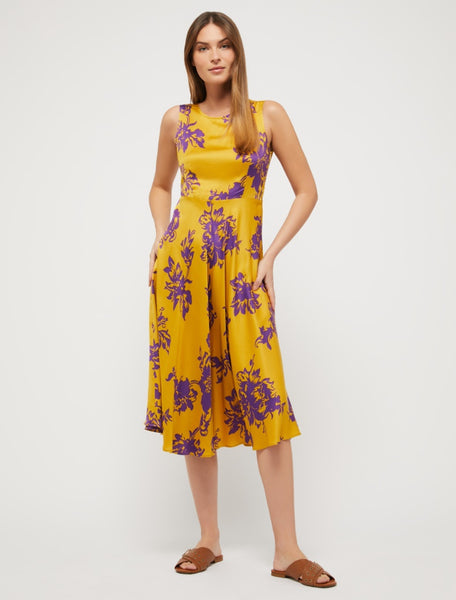 Penny Black Floral satin midi dress Lettura