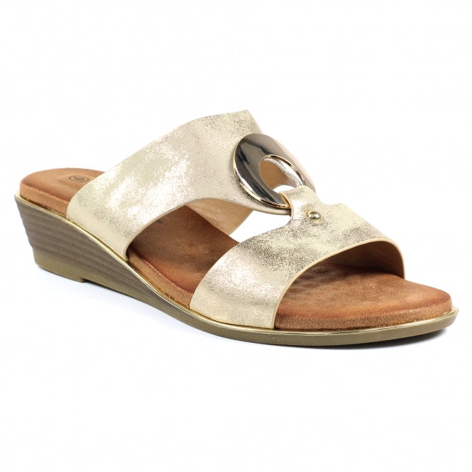 Lunar Manby sandal gold