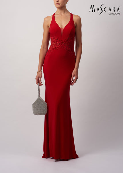 Mascara MC112018 Red cross back dress