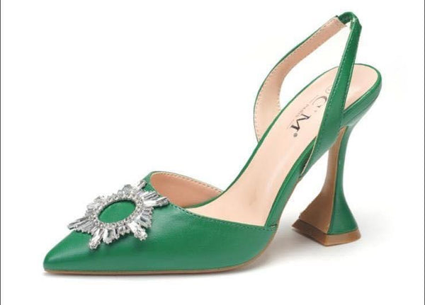 sling back court shoe