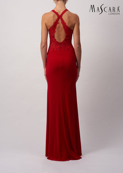 Mascara MC112018 Red cross back dress